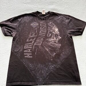 Harley Davidson Black Short Sleeve Graphic Print Shirt XL 2018 Daytona Beach, FL